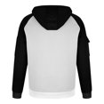 thumbnail image 5 of pstuiky camisas de manga larga para hombre, Sudadera deportiva informal con capucha y retazos para hombre, de manga larga, estilo blusa Tops de talla grande para hombre s, 5 of 5