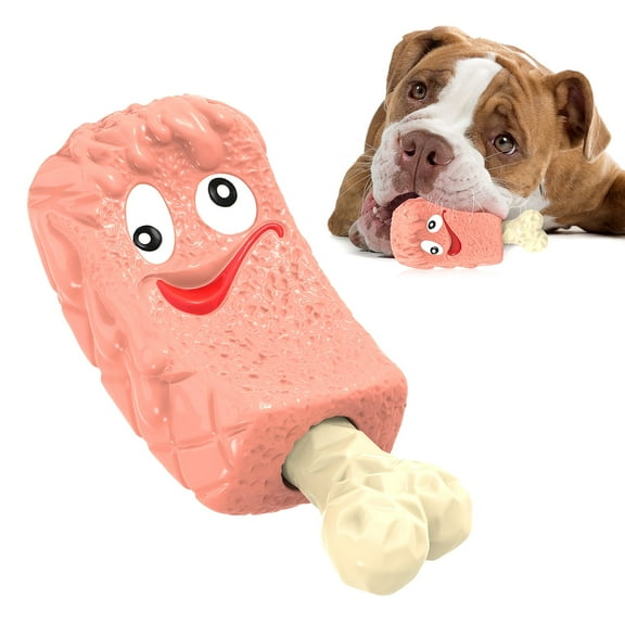 PcEoTllar Dog Toys for Aggressive Chewers, Dog Chew Toys, Treat Dispensing Dog Puzzle Toys - Pink