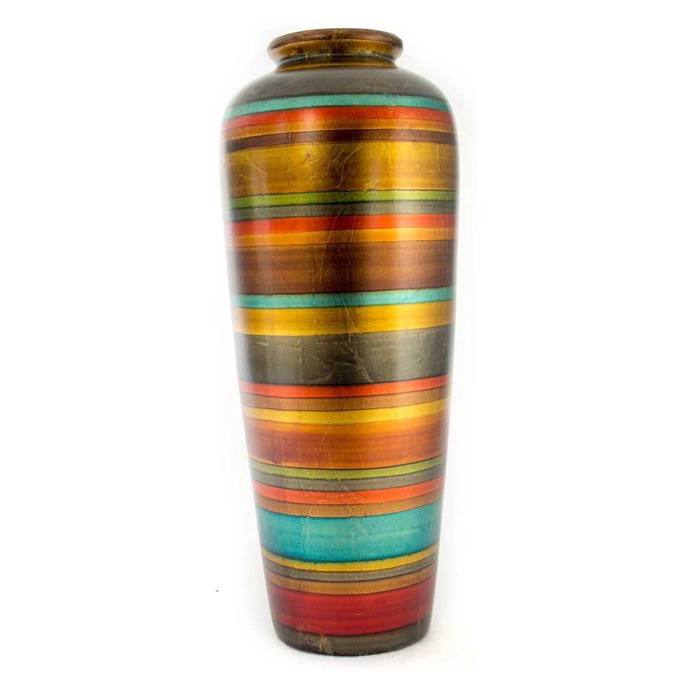 Heather Ann Creations Stripes Collection Ceramic Decorative Water Jug