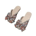 thumbnail image 5 of Fashion Women Flat Slippers Ladies Bow Tie Shoes for Household Party Outdoor Red 36, 5 of 8