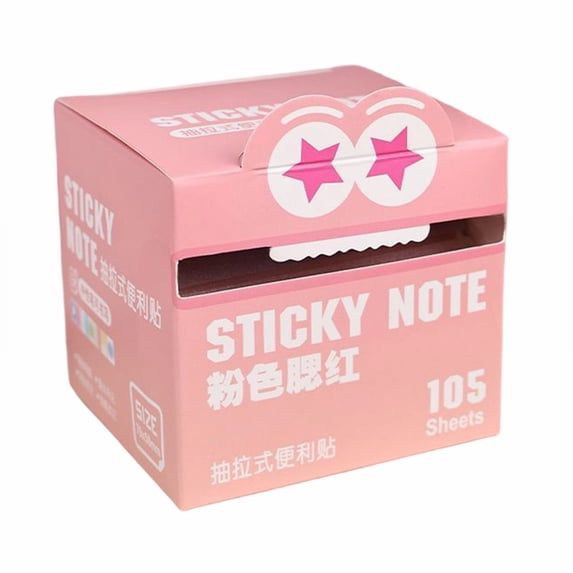 Rainbow Transparent Roll Sticky Notes 105 Sheets Pearlescent Pull-Out for Planner Decor Journaling,1PC,Pink
