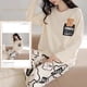 thumbnail image 4 of Pijamas de poliéster con lunares para mujer, ropa de dormir de manga larga, conjuntos de ropa para el hogar, ropa de dormir informal de dibujos animados, talla 5XL, primavera y otoño, 4 of 4