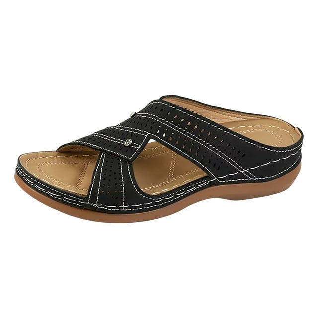 DAFEI Sandales pour Femmes Sandales de Plage Confortables Sandales de Plage pour Dames Chaussures Compensées d'Été Pantoufles pour Femmes Sandales Bohèmes Chaussures Mode