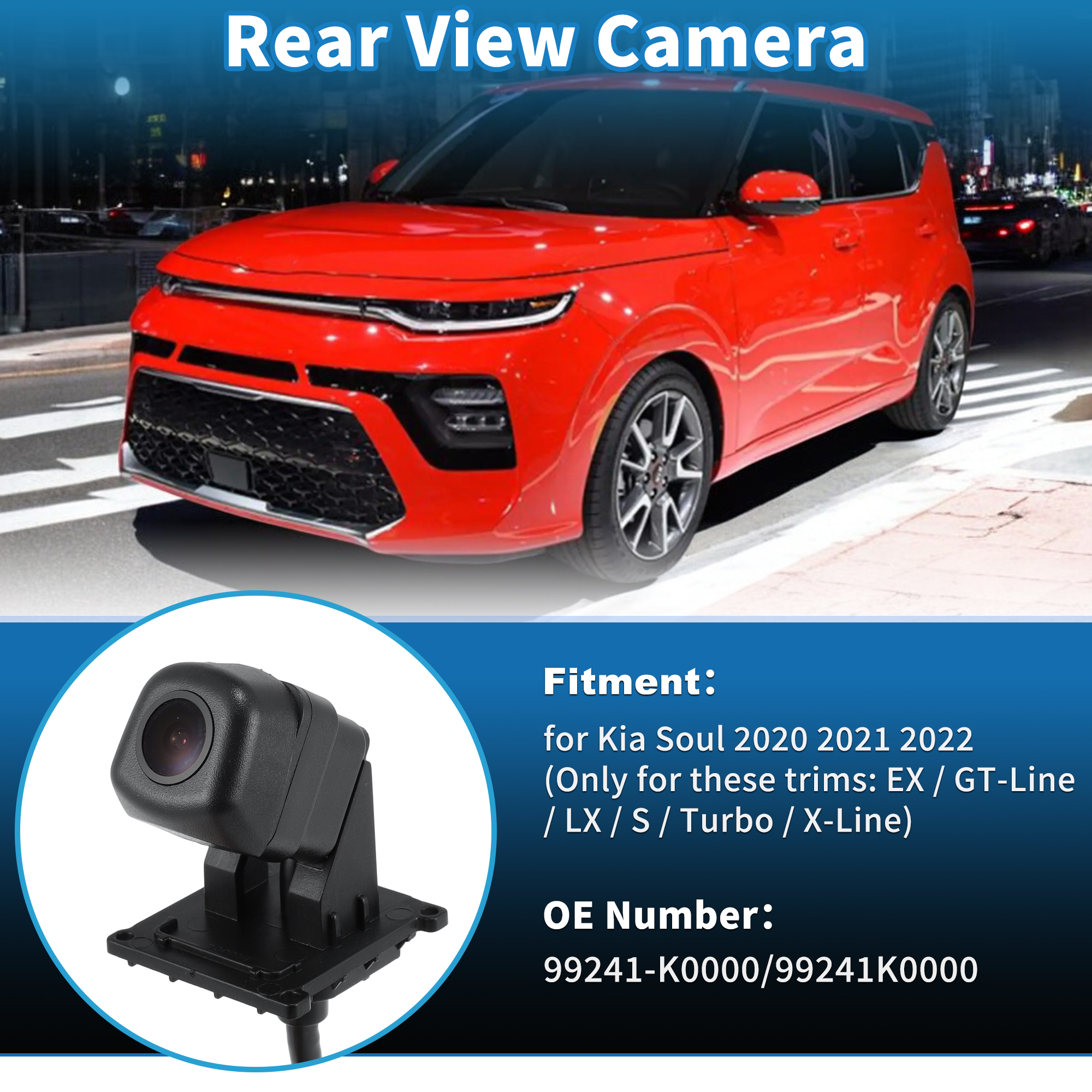 Unique Bargains Rear View Camera for Kia Soul 2020 2021 2022 EX GT-Line LX S Turbo