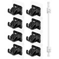 thumbnail image 1 of Easy GadgetX Rods, 8PCS Easy GadgetX - Adjustable Curtain Rod Clips & Curtain Rods (Black), 1 of 8