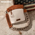 thumbnail image 3 of Montana West Multi Zip Pocket Large Crossbody Bag With Guitar Strap, Brown/Beige, 3 of 8