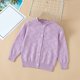 thumbnail image 2 of Gibobby Chaqueta de Forro Polar para bebés niñosRecién Nacido Bebé Niñas Algodón Punto Suéter Otoño Sólido Manga Larga Tops Cardigan Ropa(Morado, 5-6 Años), 2 of 3