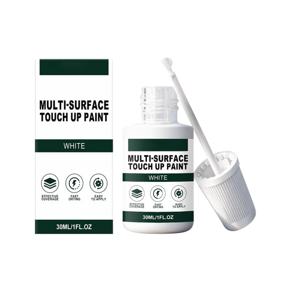 White Touch-Up Paint Waterproof Repair and Renovation Multi-Functional Paint Kit for Fixing Furniture Walls Tile Cracks Small Flaws 30ml Tube Easy DIY Application
