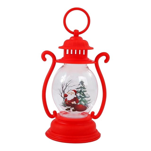 Linterna de Navidad, lámpara de noche decorativa para niños, lámpara de mano, lámpara de mesa, luz nocturna para patio, Festival, decoración de , Papá Noel rojo