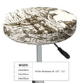 thumbnail image 4 of Fotbe Western Desert Cowboys 1 Stool Covers Round,Waterproof Round Bar Stool Covers Bar Chair Covers Washable Stool Cushion Slipcover for 12-14 Inch Chair-12 inch, 4 of 7