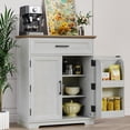 thumbnail image 6 of FAGAGA Kitchen Storage Cabinet with Drawer, Wooden Buffet Cabinet with Storable Door, Modern Floor Sideboard for Living Room, Dining Room, Entryway | White, 6 of 10