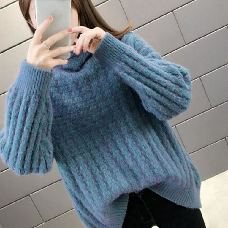 DanceeMangoo Autumn Women Turtleneck Sweater Pullover High Quality Loose  Cashmere Sweaters Woman Winter Thick Warm Knitted Jumpers