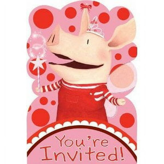 Olivia Party Invitations (8-pack) - Party Supplies