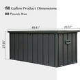thumbnail image 6 of Deck Box 150 Gallon Outdoor Storage Deck Box Waterproof, Large Patio Storage Bin for Outside Cushions, Throw Pillows, Garden Tools, Lockable (Dark Gray),Patio Storage, 6 of 7