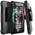 thumbnail image 1 of DALUX Hybrid Kickstand Holster Phone Case Compatible with Motorola Moto E (2020) - Melting Skull Mexico Flag, 1 of 2