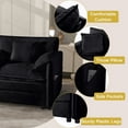 thumbnail image 6 of Modular Sectional Sofa with Oversized Deep Seat & U-Shaped Design, 2 Movable Ottomans, Side Storage Pockets, 4-Seater Chenille Cloud Living Room Couch, Black, 6 of 9
