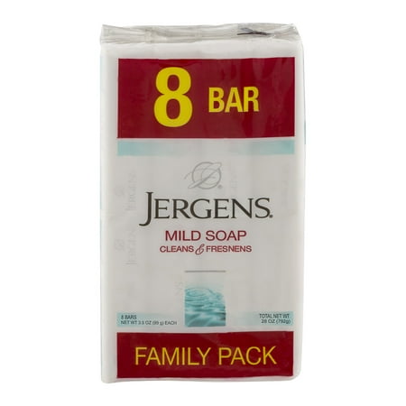 Jergens Mild Soap Bars Family Pack - 8 CT - Walmart.com