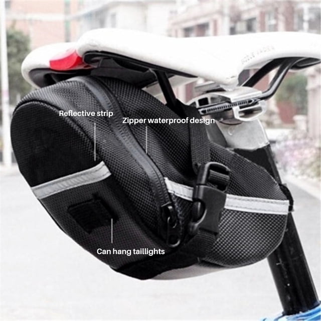 Bolsa trasera para ciclismo, bolsa para alforja para bicicleta de montaña, bolsa de almacenamiento para ciclismo, bolsa para SILLÍN de bicicleta impermeable multifuncional
