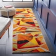 thumbnail image 2 of SAFAVIEH Porcello Karenza Geometric Runner Rug, Orange/Red, 2'3" x 8', 2 of 8
