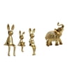 thumbnail image 1 of Figura decorativa en miniatura de conejo sentado, estatua de escritorio, estatua de , estatua de cerámica y resina, ideal para regalar o decor, 1 of 8