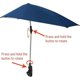 thumbnail image 5 of Adjustable Beach Umbrella,360-degree Swivel Chair Umbrella With Universal Clamp,great For Beach Chair, 5 of 5