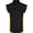 Black/Gold, variant on Men's Shirt Vertical Reflective Safety Lining Sleeveless Shirt with Pockets & Cut-Off Sleeves Black/White