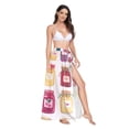 thumbnail image 2 of FORMRS Womens Long Sarong Beach Wrap Semi-Sheer Bikini Skirt Bathing Swimsuit Cover Up, Colorful Jam, 2 of 7