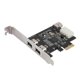 thumbnail image 3 of Carte de capture vidéo 800 Mbit/s PCI-E 1X vers 3 ports 1394A (2 sur 1), 3 of 4