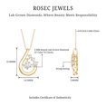 thumbnail image 4 of Rosec Jewels Lab Grown Diamond Pendant Cluster (EF-VS Quality) | Teardrop Necklace for Birthday, 14K Yellow Gold, 4 of 6
