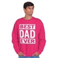 thumbnail image 5 of Cool Best Dad Ever Father's Day Men's Crewneck Sweatshirt Brisco Brands S, 5 of 6