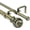 Antique Brass, variant on Urbanest Adjustable Double Curtain Rod Set Fluted Ball Manhattan Finials – 1″ Front & 5/8″ Back Rod With Glossy White Rod, 84–120 Inches