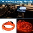 thumbnail image 3 of Cuerda de luz LED EL de 3 metros Unique Bargains, tira de luz brillante para decoración de automóviles, encendedor de cigarrillos (12v) naranja, 3 of 7