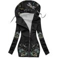 thumbnail image 1 of Puntoco Chaqueta tipo suéter de manga larga con capucha y cordón estampado para mujer Puntoco Puntoco-1, 1 of 2