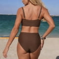 thumbnail image 4 of mgoYE Women Two Piece Swimsuit - Knot Twist Bikini Set V Cut Bathing Suit 2026 Teen Bikini(Coffee,S), 4 of 6