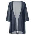 thumbnail image 3 of Inevnen Women's Summer Sheer Cardigans 3/4 Sleeve Chiffon Kimonos Solid Open Front Cover Up, 3 of 8