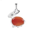 thumbnail image 1 of Beads Rabbit Animal Necklaces & Pendants Chakra Reiki Pink Purple Crystal, 1 of 6