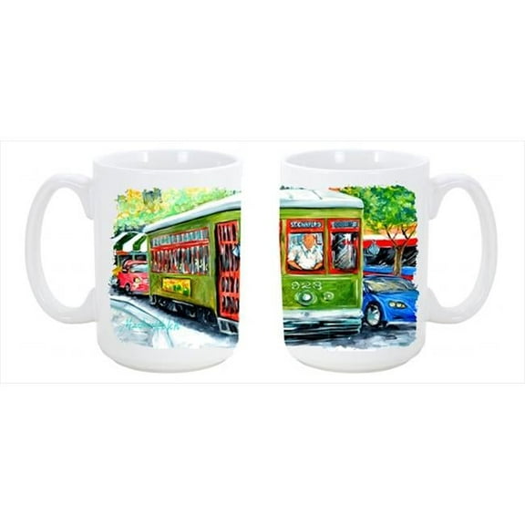 Street Car Dishwasher Safe Microwavable Ceramic Coffee Mug 15 oz.