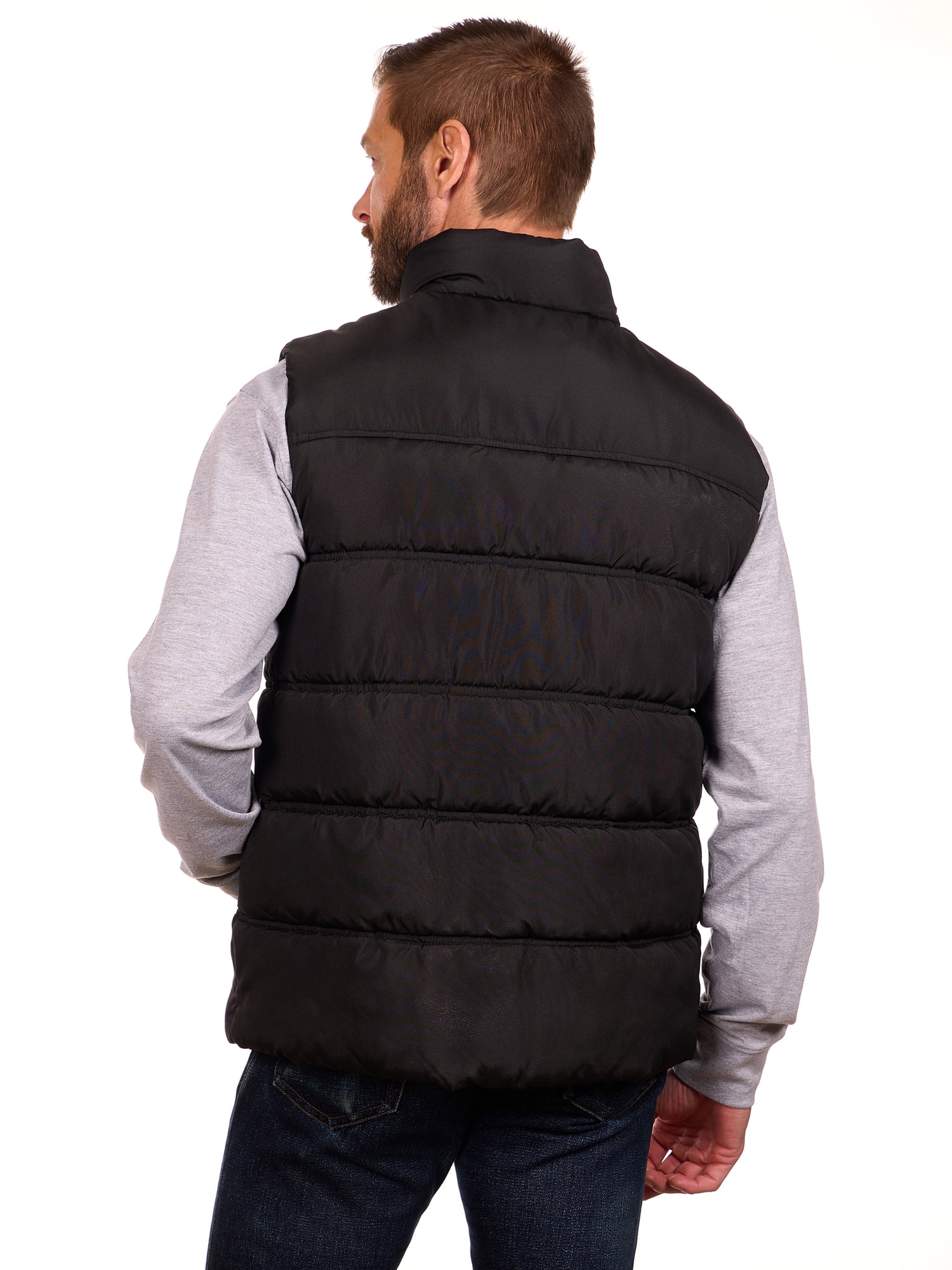 Bass Creek Outfitters Men's Double Needle Quilted Puffer Vest, Sizes M-XXL