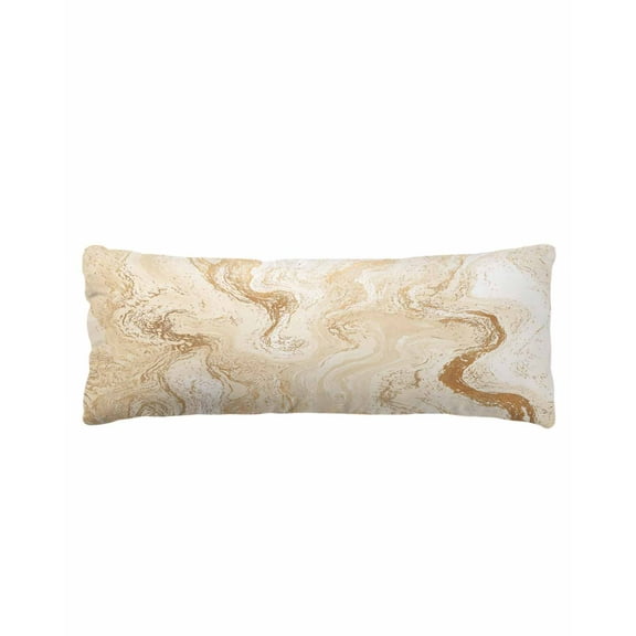 Beige Marble Body Pillow Cover 20 x 60 Inch Decorative Pillow Cover Chic Neutral Minimalist Fluid Aesthetic Lumbar Pillowcase Seasonal Rectangle Cushion Case for Couch Sofa Bed Living Room