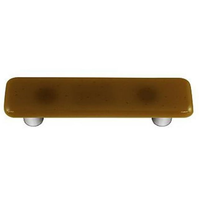 Hot Knobs HK1015-PA Light Bronze Rectangle Glass Cabinet Pull - Aluminum Post
