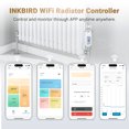 thumbnail image 2 of INKBIRD Smart Radiator Thermostat, IRC-RW1 WIFI Radiator Valve with Monitor, 11-Time Programmable Thermostatic, Temperature Alarm, Child Lock, 2 of 9
