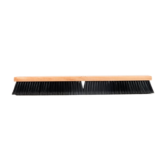 Clean Tek Professional 30" Hardwood Contractor / Push Broom Head - with Medium Flagged Bristles - 1 count box