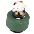 thumbnail image 2 of Music Box Round Shape Fortune Cat Style Pleasing Melody Exquisite Durable Kids Musical Box for Kids Family Office Black Fortune Cat, 2 of 5