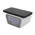thumbnail image 3 of Reloj Despertador ANGGREK con carga Inalámbrica de 10 W Pantalla LED Digital Clara con Indicador de Temperatura para Oficina de Cabecera del dormitorio, 3 of 8