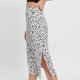 thumbnail image 5 of Falda Larga Casual Falda básica con estampado de leopardo Ranura lateral Traje de fiesta de noche con cremallera para mujer (Blanco XL) Cgtredaw para Mujer Blanco T XL, 5 of 7