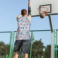thumbnail image 5 of Pofeuu Rose Flowers Print Basketball Jersey, Shirts for Men Youth Basketball Jersey Crew Neck-4X-Large, 5 of 6