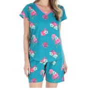Sleepyheads Women's Cotton V-Neck Top and Shorts Pajama Set