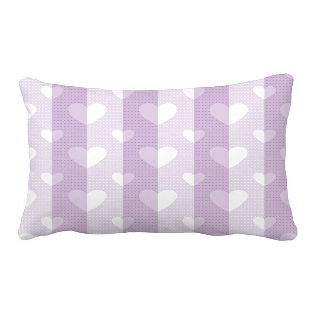 Funda de Almohada ABPHQTO Sweet Love Corazones Estampado Lavanda Púrpura 50x75 cm