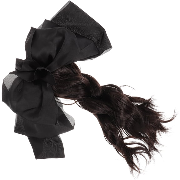 Hair Accessories for Women Thin Fake Bun Wavy Extensions Goo Ponytail