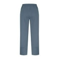 thumbnail image 6 of CFLVAEK Barrel Sweatpants Women with Pockets Loose Fit Wide Leg Sweatpant Plain High Waisted Baggy Lounge Pants Light Blue L, 6 of 7